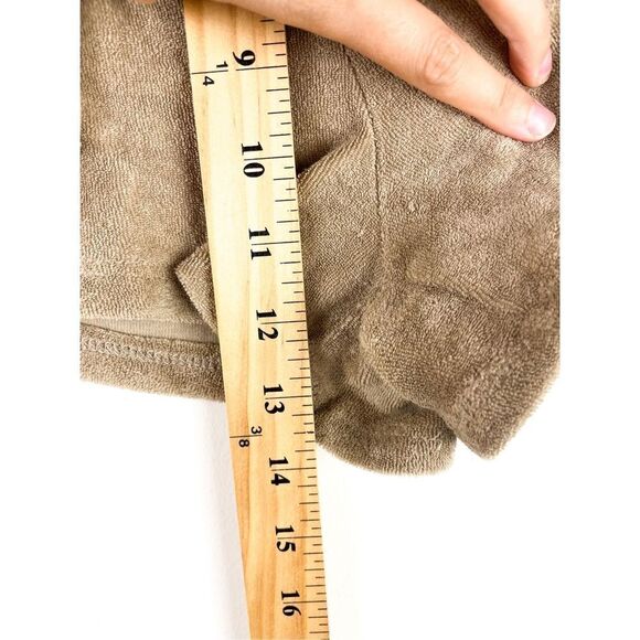 Zara Terry Cloth Teddy Shorts in Tan / Brown Size S - Picture 3 of 7